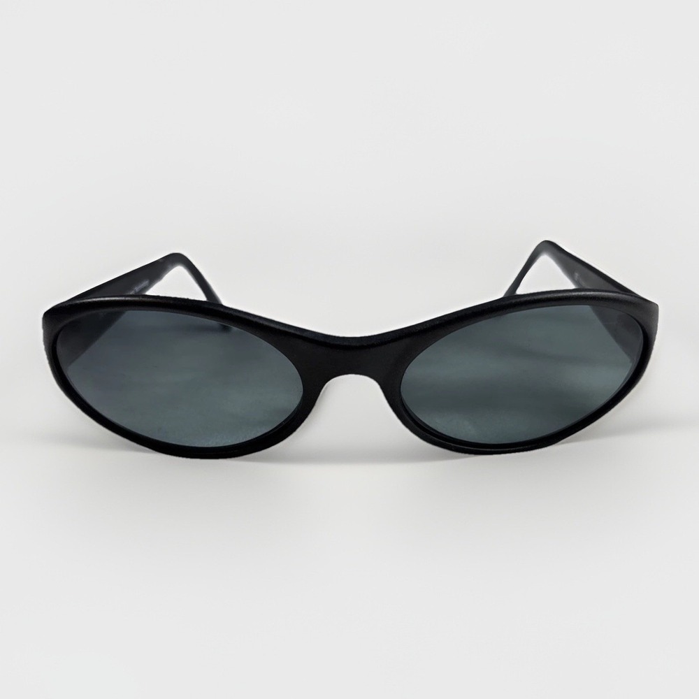 XOOR 2953A Rare Polarized Sunglasses Black Oval Sporty Made in Italy *Read